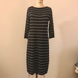 Ralph Lauren Black & Silver Sweater Dress
